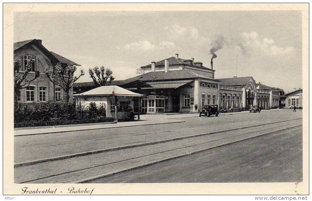 Bahnhof Frankenthal 1930 Postcard - Frankenthal