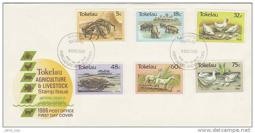 Tokelau 1986 Agricolture & Livestock FDC - Tokelau