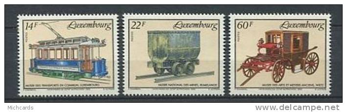 108 LUXEMBOURG 1993 - Transport Tramway Wagonnet  - Neuf Sans Charniere (Yvert 1274/76) - Unused Stamps