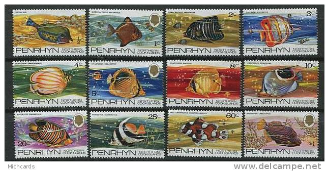 107 PENRHYN 1974 - Poisson - Neuf Sans Charniere (Yvert 42/53) - Penrhyn