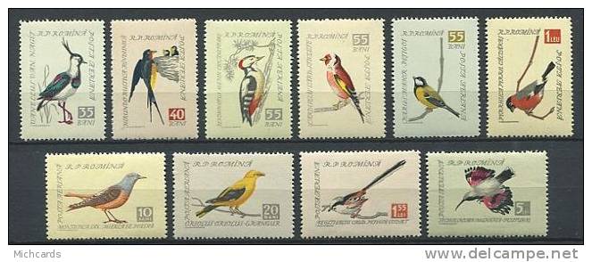 107 ROUMANIE 1959 - Oiseau - Neuf ** (MNH) Sans Charniere (Yvert A 91/100) - Neufs