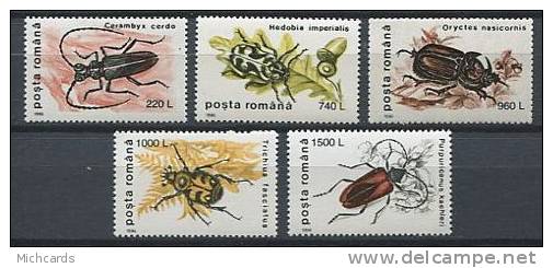 107 ROUMANIE 1996 - Insecte (I) - Neuf Sans Charniere (Yvert 4314/18) - Unused Stamps