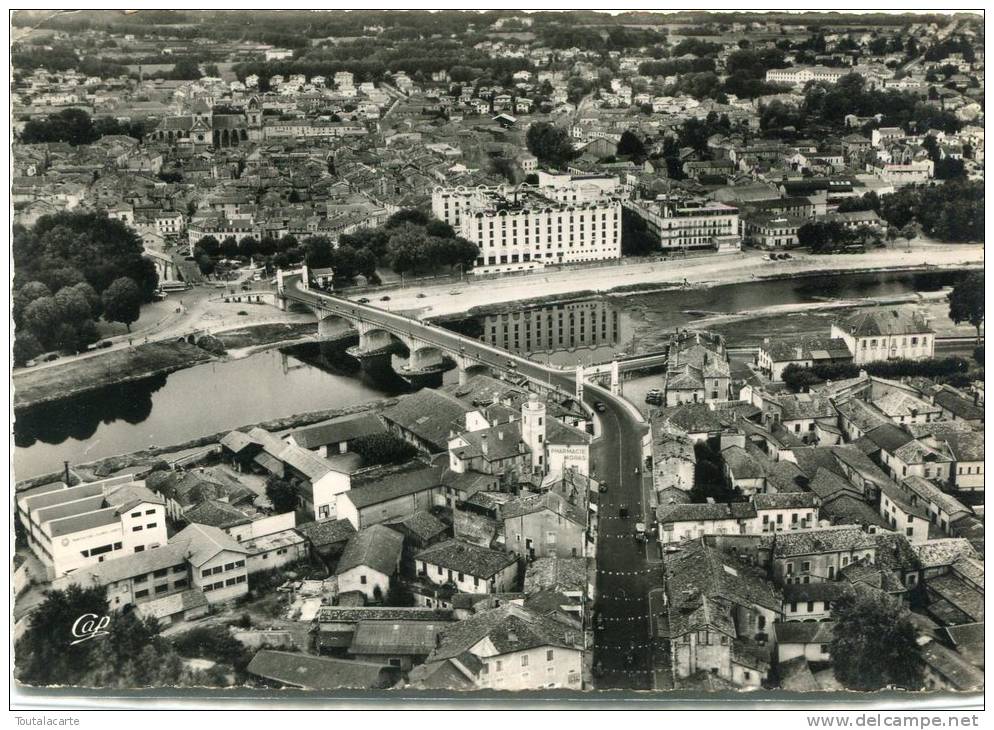 CPSM 40 DAX VUE GÉNÉRALE L ADOUR ET L HOTEL SPLENDID  1957 Grand Format 15 X 10,5 - Dax