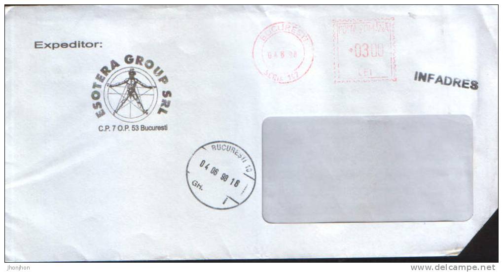Romania-Postal Envelope 1998- Esotera Group - Astrologie