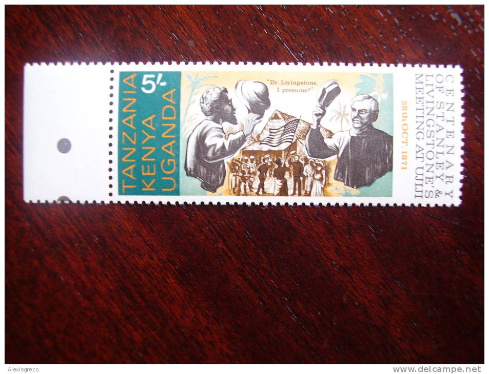 KUT 1971 STANLEY Meeting LIVINGSTONE Centenary  5/- STAMP MNH. - Kenya, Uganda & Tanzania