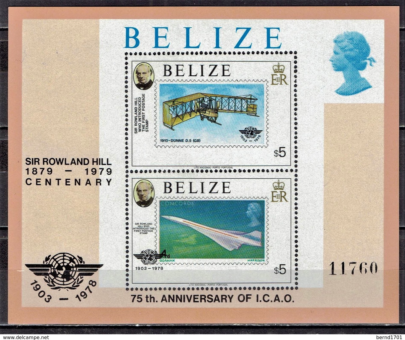 Belize - Mi-Nr Block 8  Postfrisch / MNH ** (n097) - Vliegtuigen