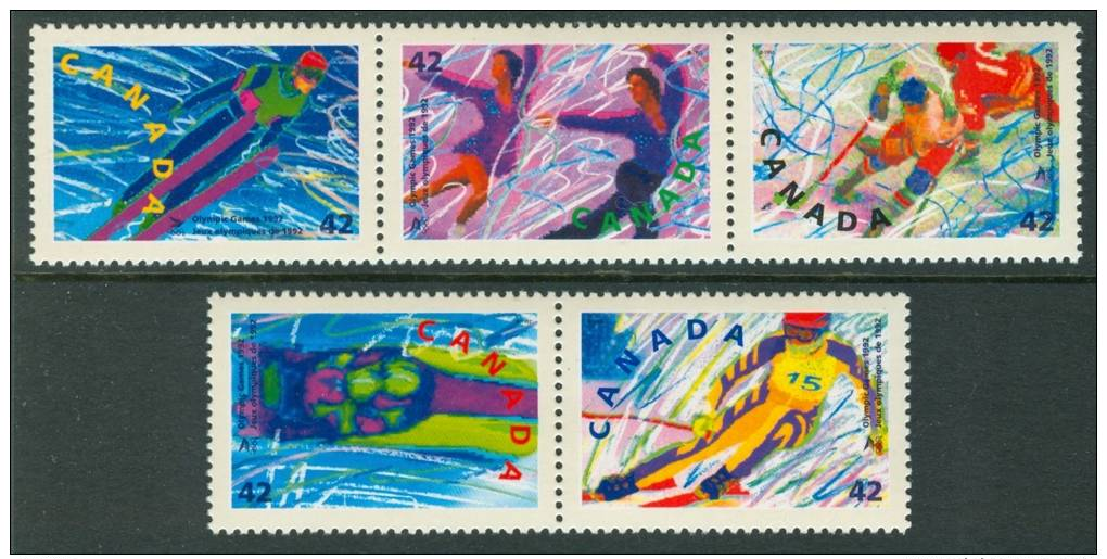 CANADA 1992 Winter Olympic Games, Albertville Set (5v), XF MNH - Winter 1992: Albertville