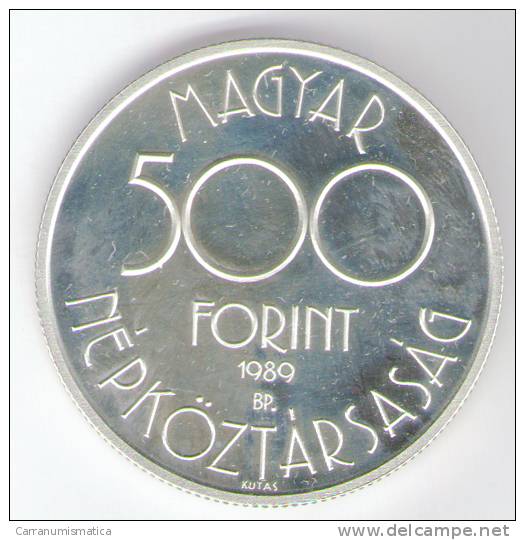 UNGHERIA 500 FORINT 1989 AG FONDO SPECCHIO - Hongrie