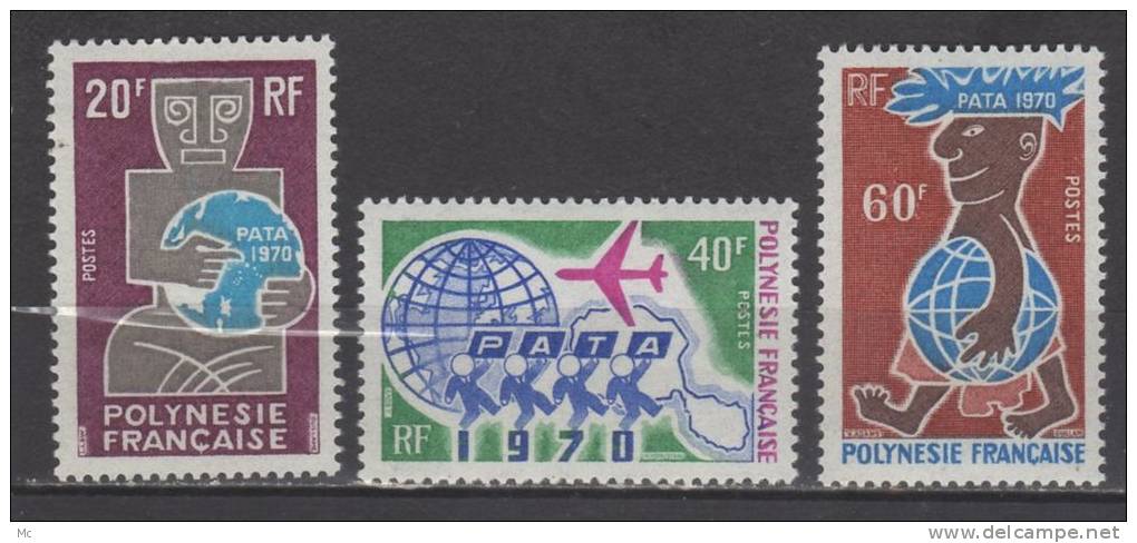 Polynésie N° 77 / 79 Luxe ** - Unused Stamps