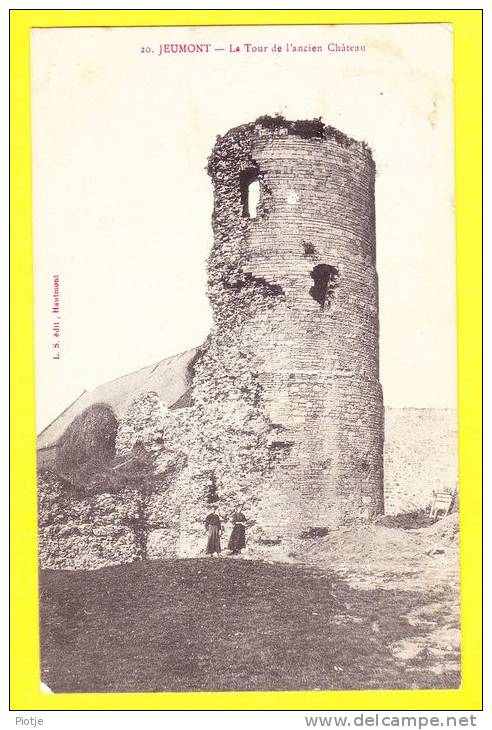 * Jeumont (Dép 59 - Le Nord - France) * (L.S. édit Hautmont, Nr 20) La Tour De L'ancien Chateau, Animée, Tower Castle - Jeumont