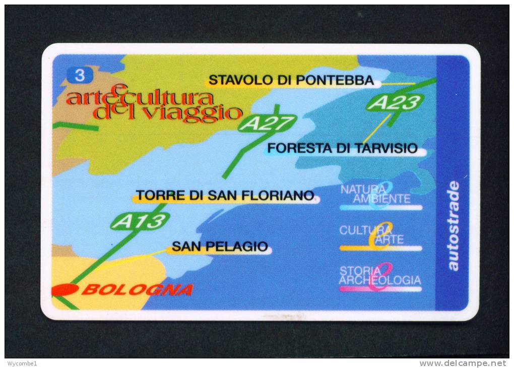 ITALY - Autostrada (Motorway) Toll Card As Scan - Cars