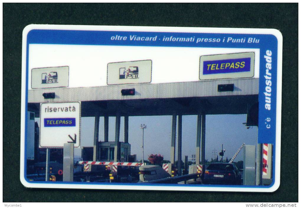 ITALY - Autostrada (Motorway) Toll Card As Scan - Cars