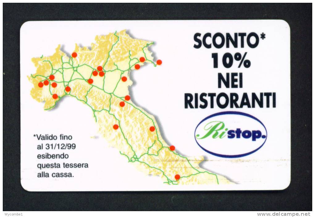 ITALY - Autostrada (Motorway) Toll Card As Scan - Cars