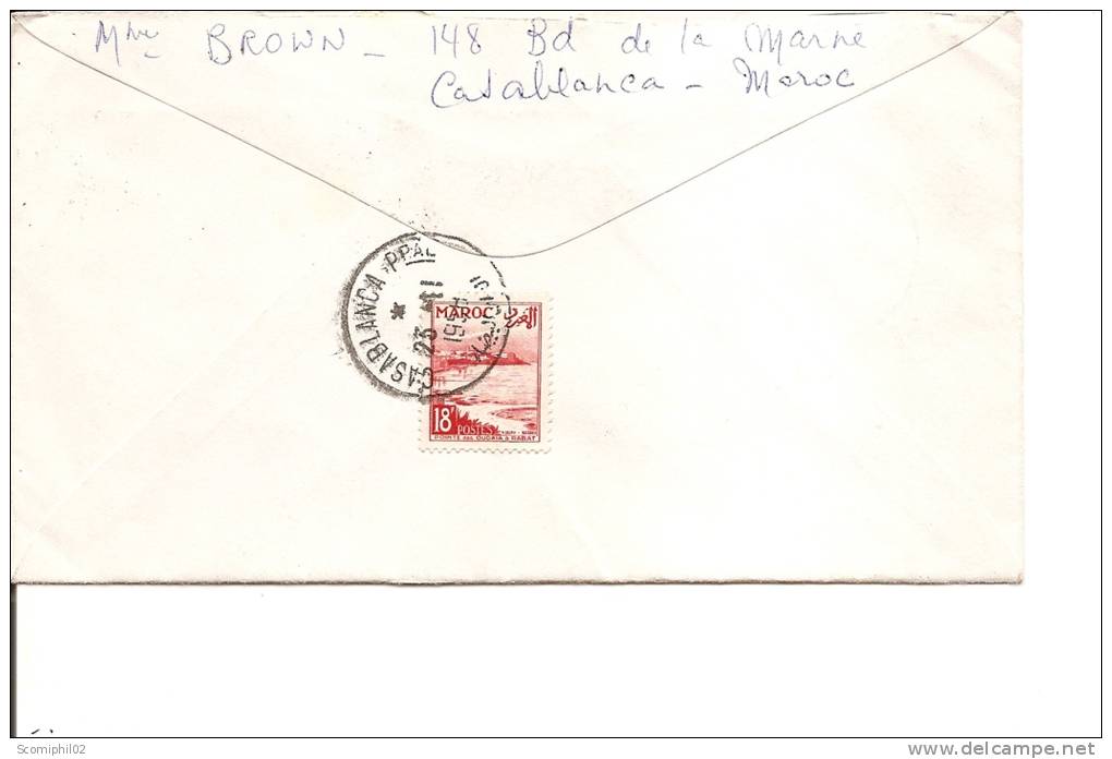 Maroc Français -UNESCO ( Lettre En Premier Jour Recommandée De 1958 Vers La Belgique à Voir) - Lettres & Documents