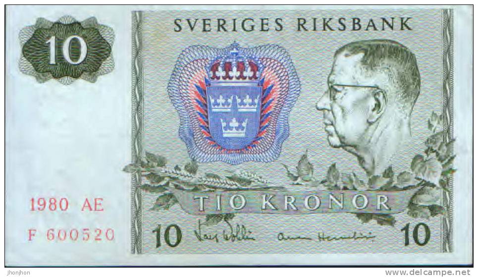 Sweden 10 Kronor 1980 Circulated - Sweden