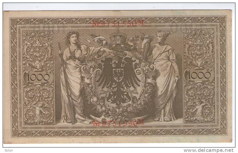 GERMANY  1000   REICHSBANKNOTE     21.4.1910 - 1.000 Mark