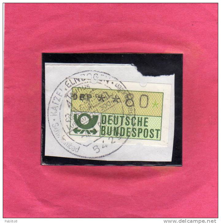 GERMANY - GERMANIA - ALLEMAGNE 1981 DISTRIBUTORS FRAMA ATM AUTOMATIC AUTOMATICI MACCHINETTE MACHINE 80 PF USED - Machine Labels [ATM]