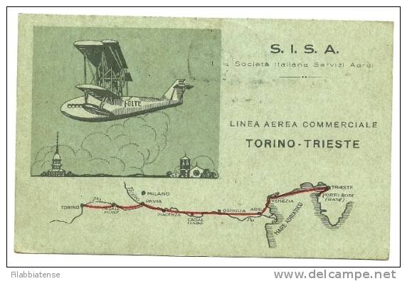 1926 - Italia - Linea Aerea SISA^ - Marcophilie (Avions)