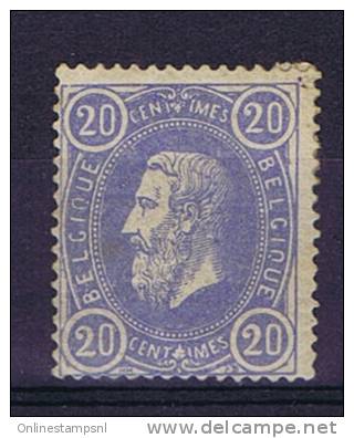 Belgium: 1869 OBP 31  CV € 170, MH/* Some Paper On Back Side - 1869-1883 Leopold II