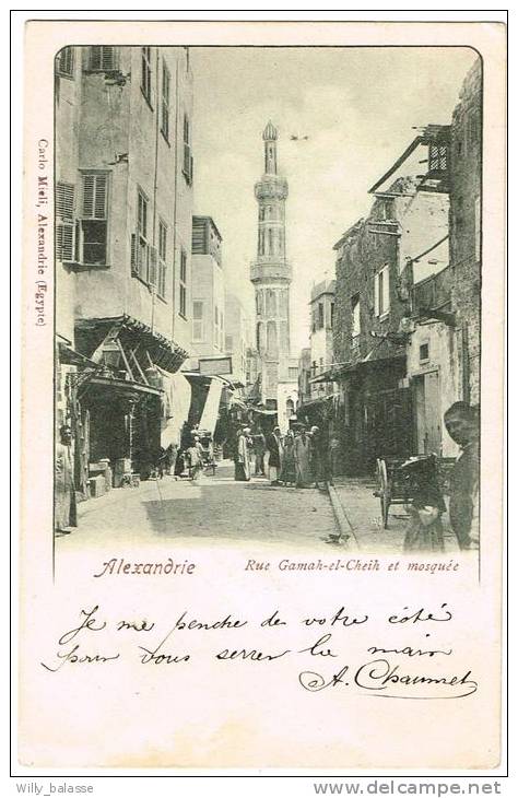 "Alexandrie - Rue Gamah-el-Cheih Et Mosquée" - Alexandrië