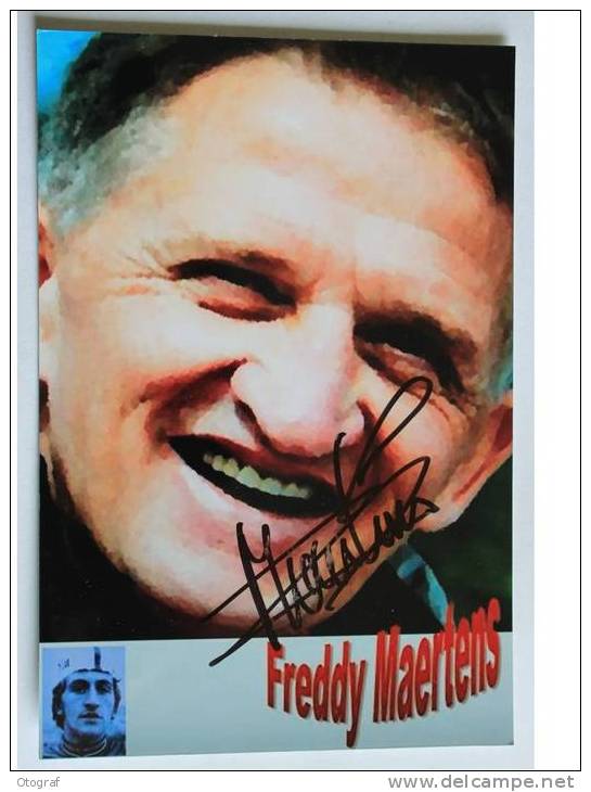 Cyclisme - Freddy MAERTENS - Dédicace - Hand Signed - Autographe Authentique  - - Cyclisme