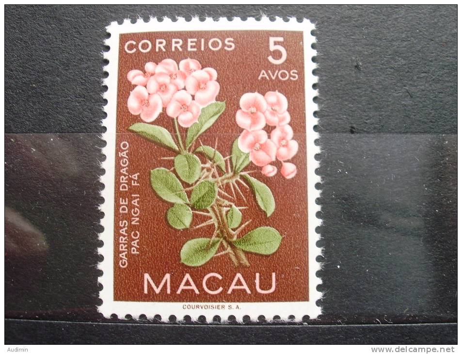 Macau 396 ** Mnh, Christusdorn (Euphorbia Milii) - Neufs
