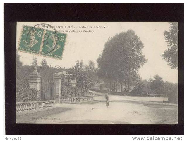 35 Bécherel Arrivée Route De St Pern Entrée Du Chateau De Caradeuc édit. Mary Rousselière N° 387 ? - Bécherel