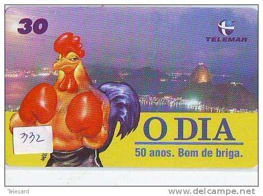 Télécarte  *  Oiseau * COQ * Poule * HAHN  (332) ROOSTER Bird  Phonecard Telefonkarte * - Gallinacés & Faisans