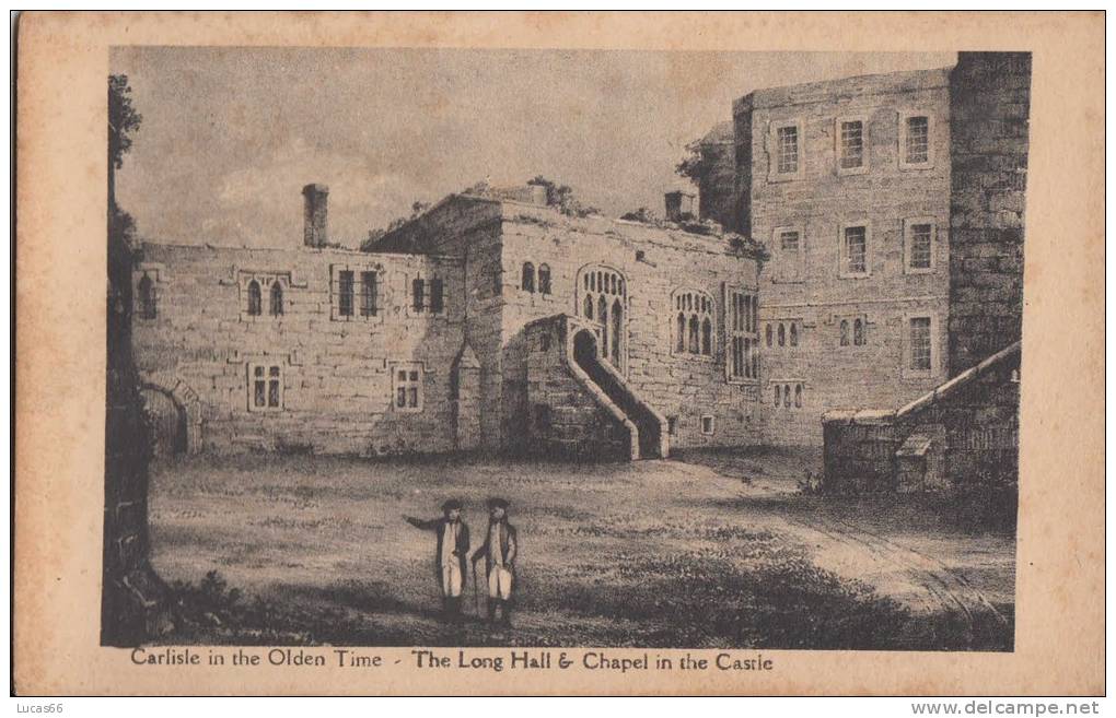 C1900 CARLISLE IN THE OLDEN TIME - THE LONG HALL &amp; CHAPEL IN THE CASTLE - PUB. BY CHAS THURNAM - Carlisle