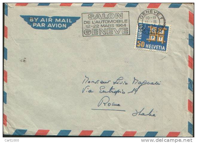 1964 SALON DE L'AUTOMOBILE GENEVE 1  X ROMA - Postage Meters