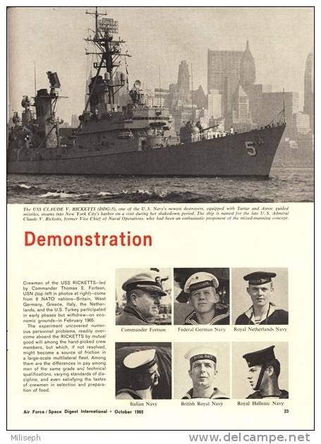 Air Force / Space Digest - INTERNATIONAL - OCTOBER 1965 -  Gemini - Vietnam -  Bateaux - Avions - Hélicopters     (3280) - Engels