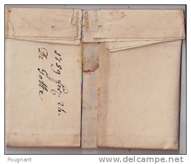 ALLEMAGNE-BELGIQUE:1859:précurseur Francfort-BRUXELLES.+texte. - Prefilatelia