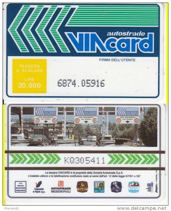 VIACARD 20.000 20000 Lire Us. CASELLO - Other & Unclassified