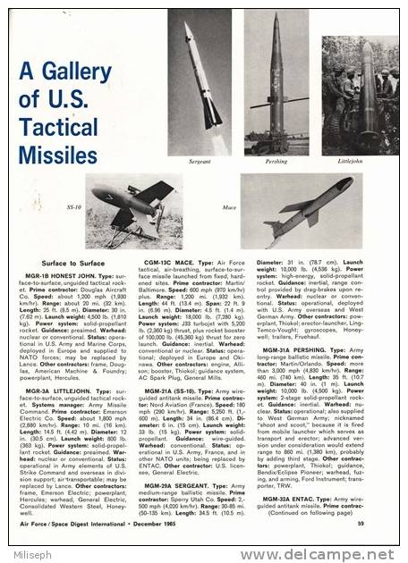 Air Force / Space Digest - INTERNATIONAL - DECEMBER 1965 - Vietnam - Jeep - Missiles - Avions - Hélicopters     (3281) - Inglés