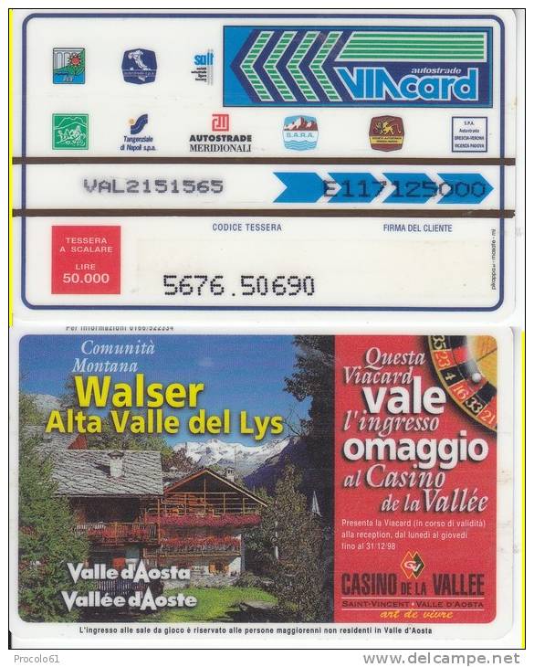 VIACARD 50.000 50000 Lire Us.WALSER - Andere & Zonder Classificatie