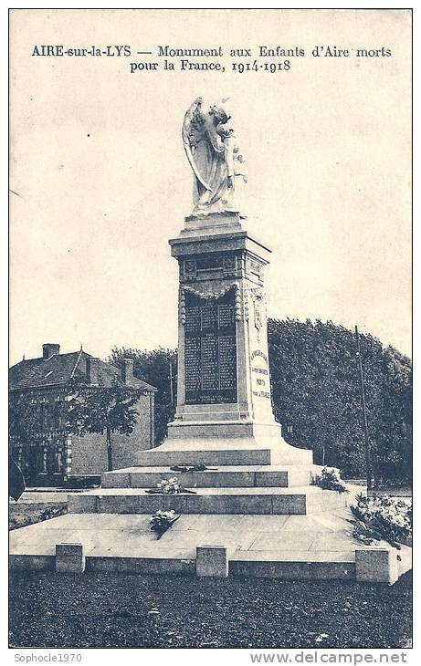 N ORD PAS DE CALAIS - 62 - PAS DE CALAIS - AIRE SUR LA LYS - Monument Au Morts Guerre 14-18 - Aire Sur La Lys