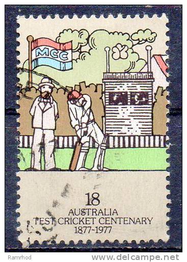 AUSTRALIA 1977 Centenary Of Australia-England Test Cricket - 18c. - Umpire And Batsman   FU - Gebruikt