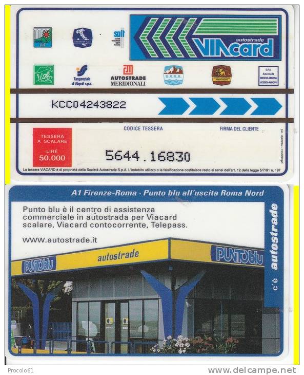 VIACARD 50.000 50000 Lire Us. A1 PUNTO BLU - Altri & Non Classificati