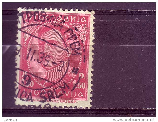 KING ALEXANDER-1.50 DIN-POSTMARK-MITROVICA SREM-SERBIA-YUGOSLAVIA-1932 - Impuestos