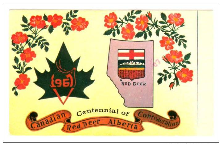 AS: Katherine Huber, Centennial Of Canadian Red Deer Confederation, Red Deer, Alberta, Canada, PU-1967 - Autres & Non Classés