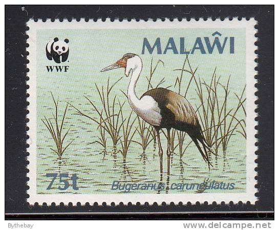 Malawi MNH Scott #497 75t Crane In Water (Bugeranus Carunculatus) - World Wildlife Fund - Malawi (1964-...)