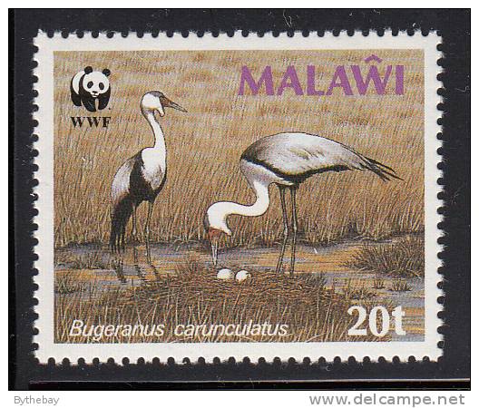 Malawi MNH Scott #496 20t Cranes Nesting (Bugeranus Carunculatus) - World Wildlife Fund - Malawi (1964-...)