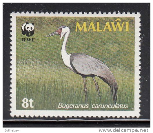 Malawi MNH Scott #494 8t Crane In Field (Bugeranus Carunculatus) - World Wildlife Fund - Malawi (1964-...)