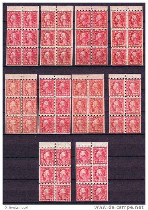 USA: Booklet  Pane   425e , MH/*, 10 Shades - ...-1940