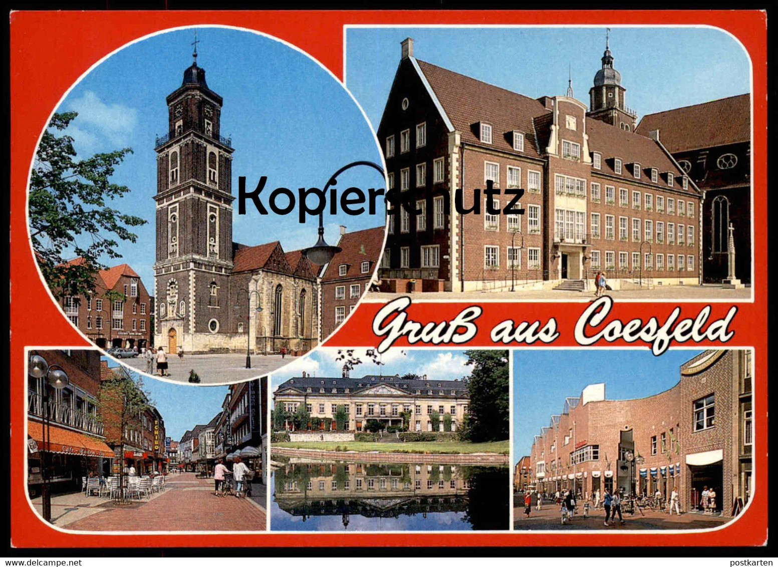 ÄLTERE POSTKARTE GRUSS AUS COESFELD EISCAFÉ EISDIELE EIS TCHIBO FLEIGE Cpa Postcard AK Ansichtskarte - Coesfeld