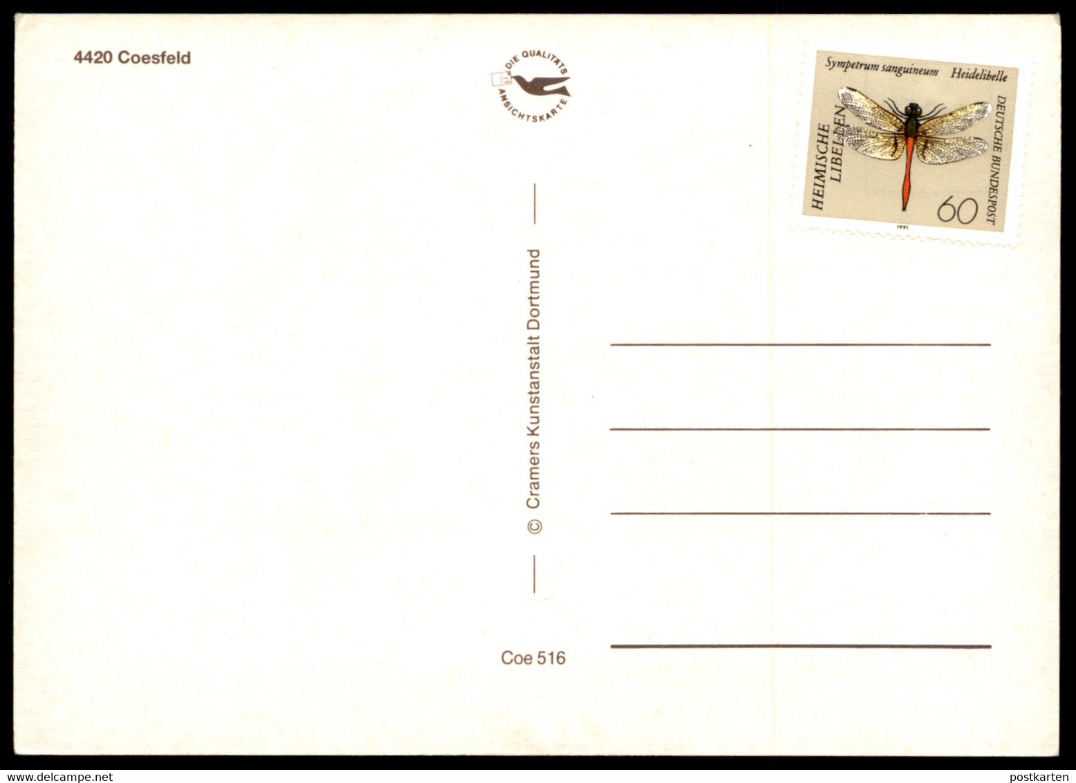 ÄLTERE POSTKARTE GRUSS AUS COESFELD EISCAFÉ EISDIELE EIS TCHIBO FLEIGE Cpa Postcard AK Ansichtskarte - Coesfeld