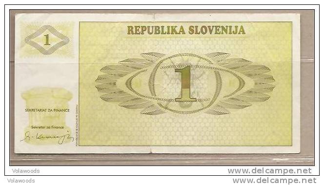 Slovenia - Banconota Circolata Da 1 Tallero P-1a - 1990 #19 - Slovenia