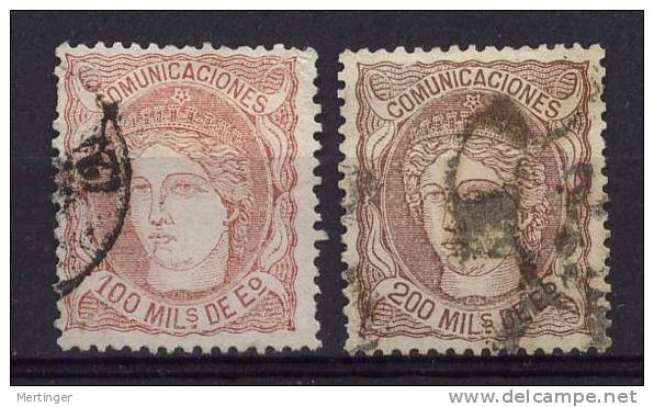 Spain Spanien Mi# 102-103 Gest - Used Stamps