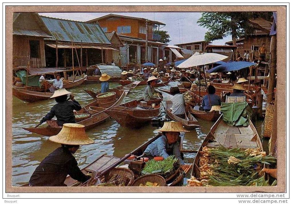 THAILANDE - CPM - WAD SAI , DHONBURI - 464 - Marché Sur L'eau - Floating Market - éditeur THAI SILPA - Tailandia