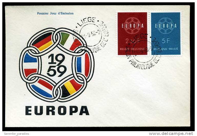 27535) Belgien - Michel 1164 / 1165 - FDC - CEPT 59 - 1951-1960